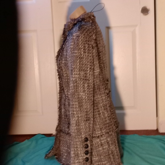 GUESS LOS ANGELES GRAY/BLACK TWEED COAT, SIZE LARGE - Picture 3 of 15